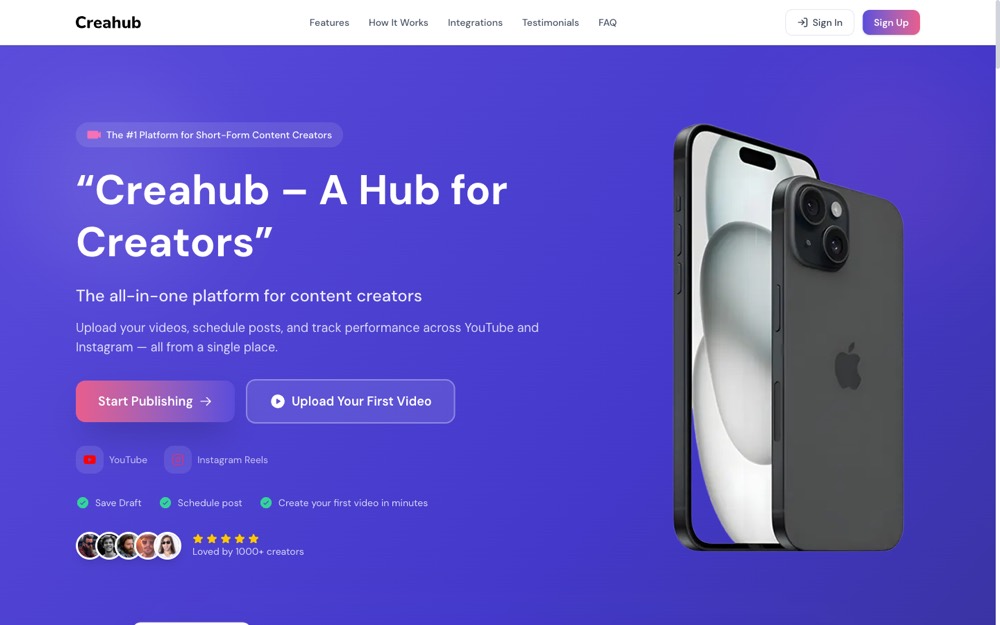 Creahub — Creator Platform